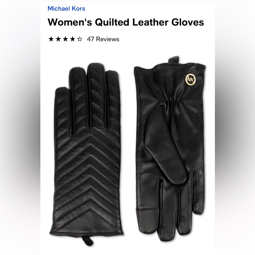 Michael Kors Leather Tech Gloves